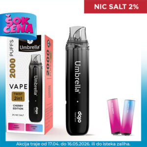 VAPE TWIST 2in1 2000 PUFFS Cherry Edition 2%