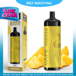 vape-mania-akcija-jul-avgust-8000-puffs-ananas VAPE MANIA 8000 PUFFS Leather Pineapple 0mg