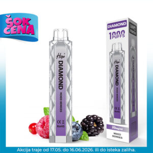 VAPE MANIA 1000 PUFFS Diamond MIXED BERRIES 20mg