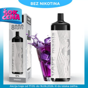 VAPE MANIA 8000 PUFFS Leather Energy 0mg