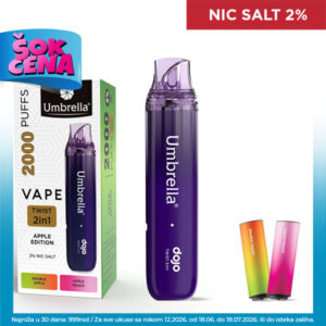 VAPE TWIST 2in1 2000 PUFFS Apple Edition 2%