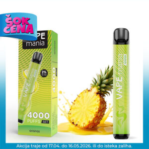 VAPE MANIA 4000 PUFFS Set Ananas 20mg