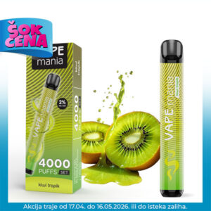 VAPE MANIA 4000 PUFFS Set Kivi Tropik 20mg