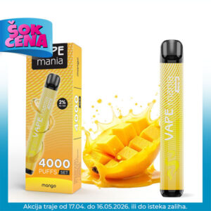 VAPE MANIA 4000 PUFFS Set Mango 20mg