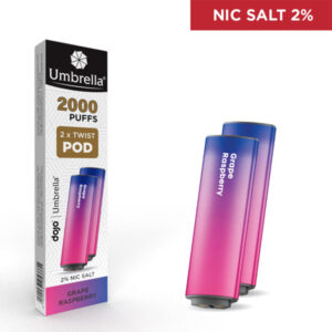 Umbrella TWIST POD 2 kom - GRAPE RASPBERRY 20mg