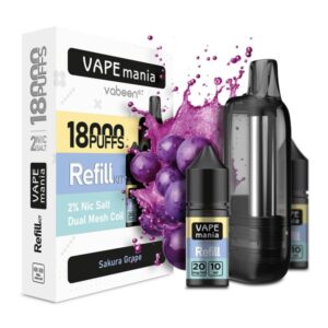 VAPE MANIA 18000 PUFFS Refill - Sakura Grape 20mg