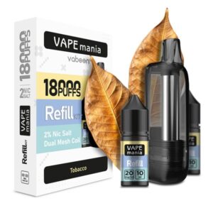 VAPE MANIA 18000 PUFFS Refill - Tobacco 20mg